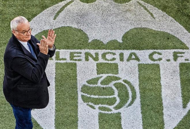 Claudio Ranieri, en el Centenario del Valencia CF.