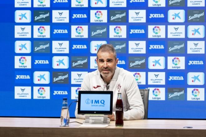 Garitano, en sala de prensa.