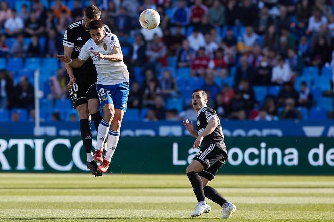 Bermejo ante el Burgos en La Romareda. (Foto: Dani Marzo)