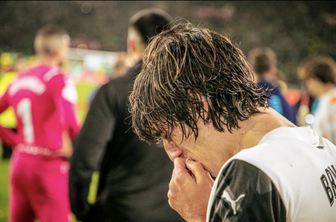 Bryan Gil en la final de Copa que perdió el Valencia (Foto: Bryan Gil)