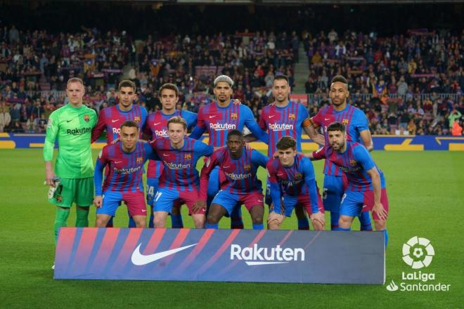 El once del Barcelona ante el Rayo Vallecano (Foto: LaLiga).