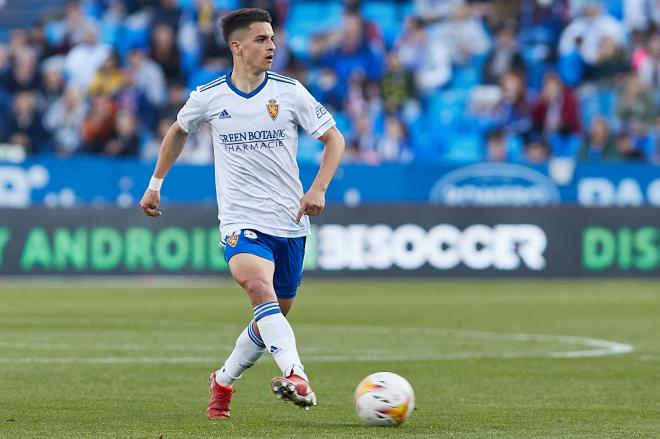 Sergio Bermejo en el Real Zaragoza - Burgos (Foto: Daniel Marzo). 