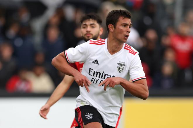 Henrique Araujo celebra uno de los goles del Benfica (Foto: Cordon Press).