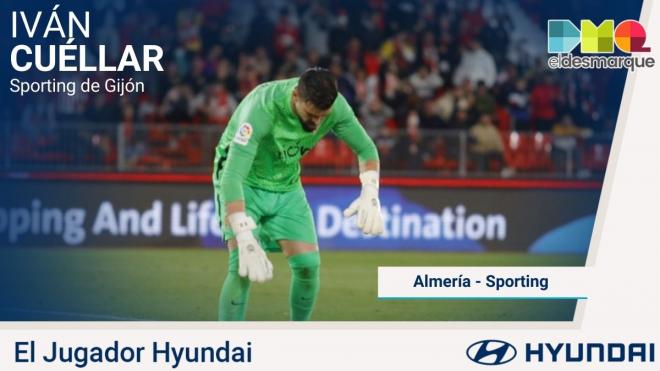 Pichu Cuéllar es el Jugador Hyundai del Almería-Sporting.