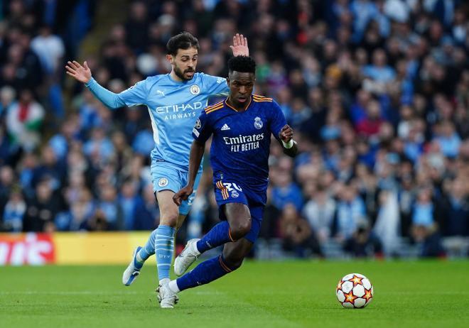 Vinícius, en el City-Real Madrid (Foto: Cordon Press).