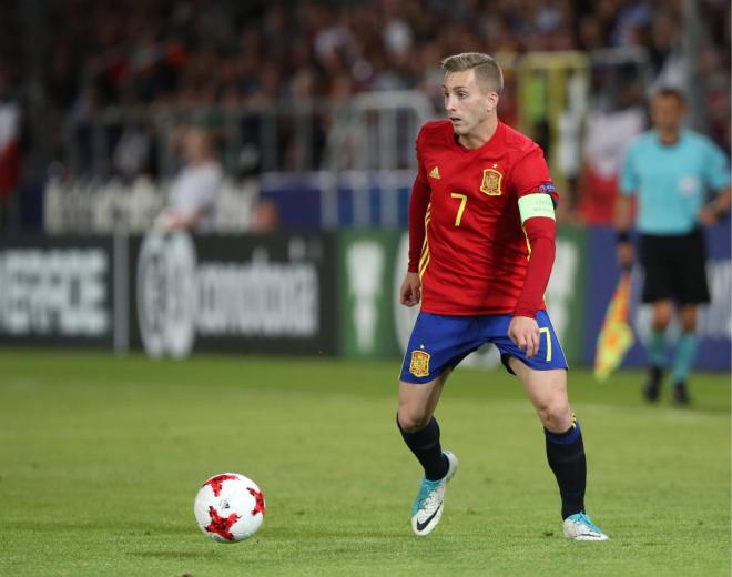 Deulofeu jugando un partido con la Selección española (Cordon Press)