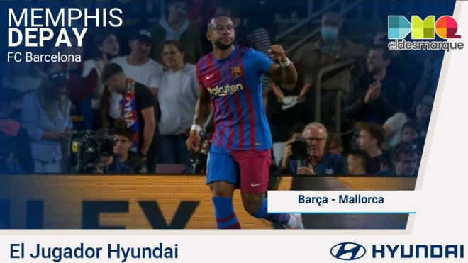 Memphis Depay, Jugador Hyundai del Barcelona-Mallorca.