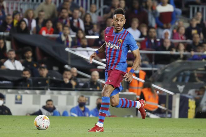 Pierre Aubameyang, en el Barcelona-Mallorca (Foto: Cordon Press).