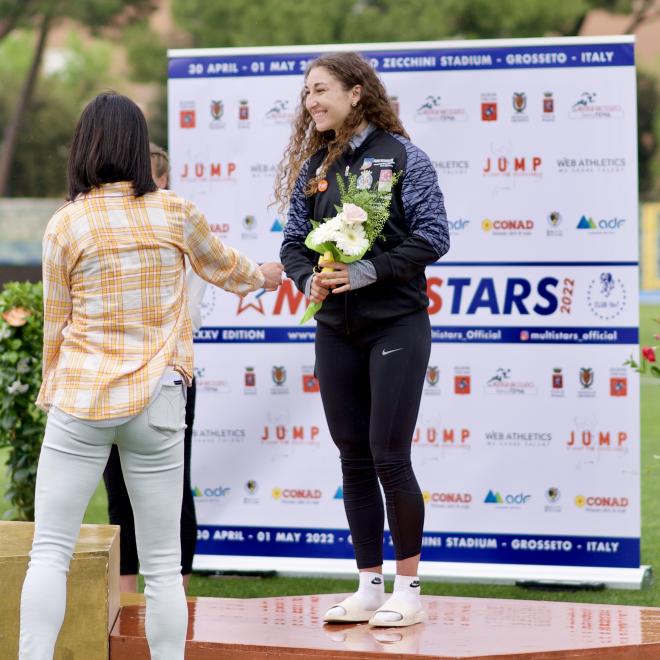 Claudia Conte, bronce en Italia