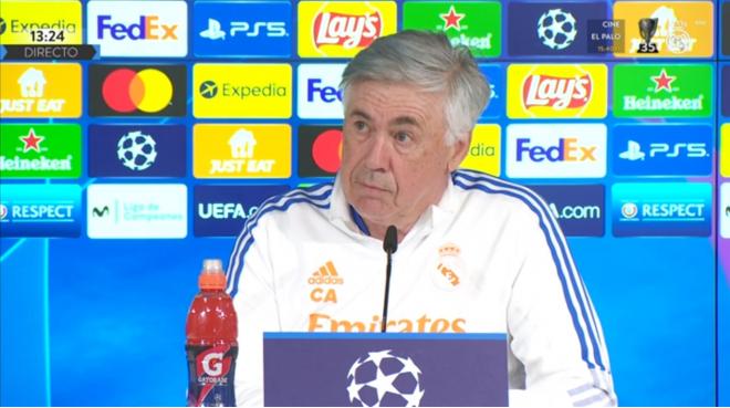 Carlo Ancelotti, en sala de prensa.