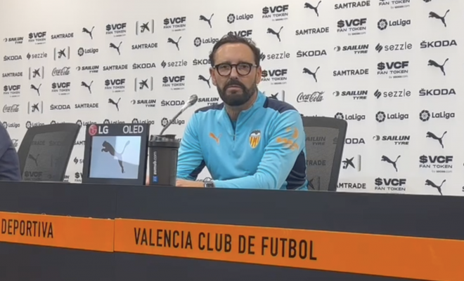 Bordalás, técnico del Valencia CF, habló sobre el Athletic en rueda de prensa.