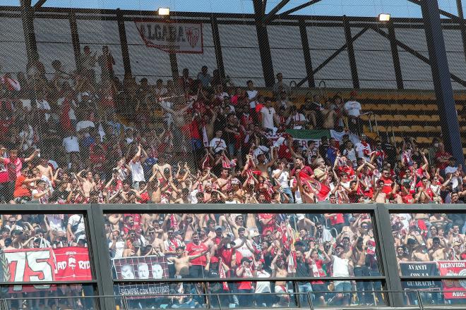 El sevillismo, en el Villarreal-Sevilla (Foto: Cordon Press).