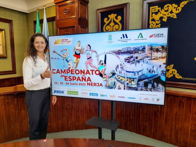 Isabel Sánchez en la presentación del Campeonato de España Absoluto de Atletismo al Aire Libre