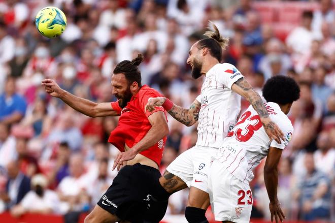 Muriqi, durante un Sevilla-Mallorca (Foto: Kiko Hurtado).