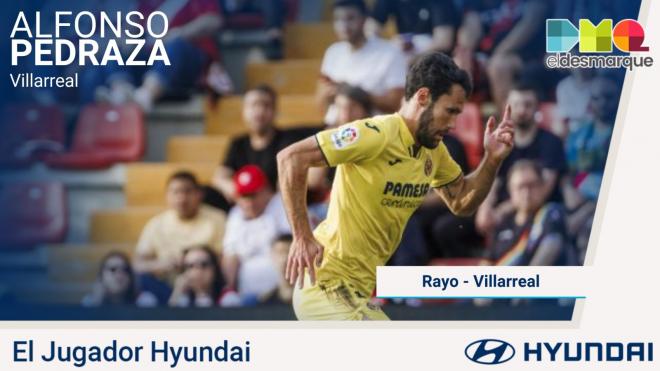 Alfonso Pedraza, Jugador Hyundai del Rayo-Villarreal.