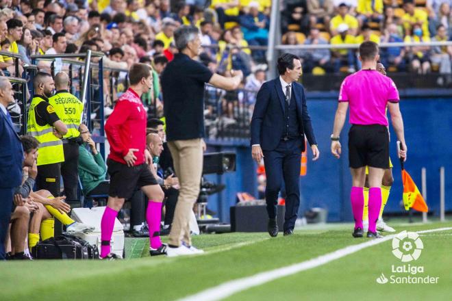 Unai Emery, en el Villarreal-Real Sociedad de la 21/22 (Foto: LaLiga).