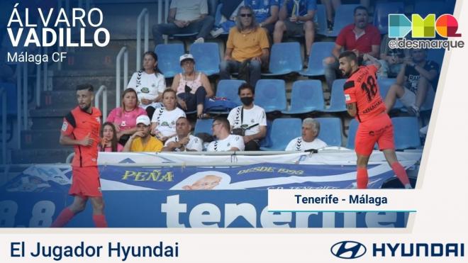 Vadillo, el Jugador Hyundai del Tenerife-Málaga.