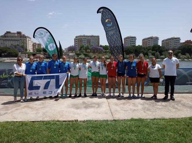 Club Tiempo Libre El Ejido en la cuarta regata de la Copa de Andalucía (Foto: Federación Andaluza de Remo)