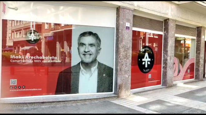 Oficina electoral de Iñaki Arechabaleta en pleno corazón de Bilbao.