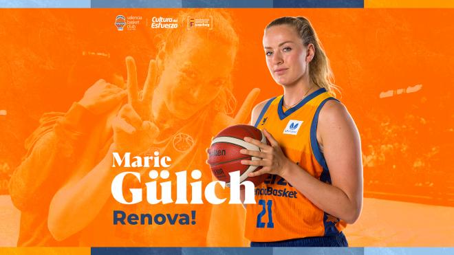 Marie Gülich renueva con Valencia Basket