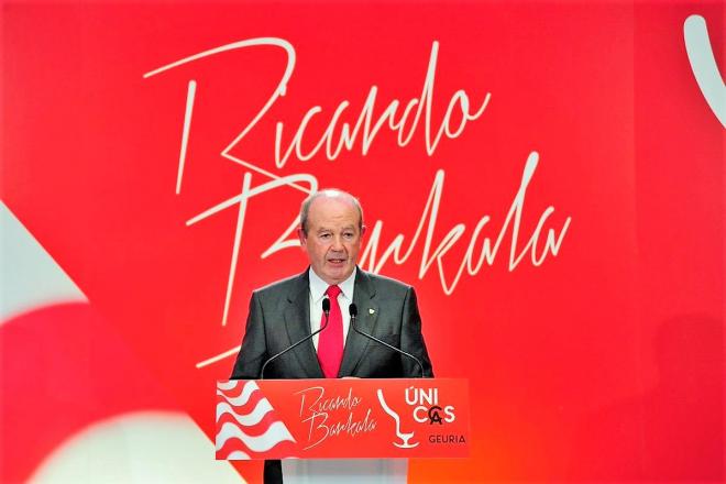 Imagen de un acto electoral en la campaña del candidato a presidente del Athletic Club Ricardo Barkala.
