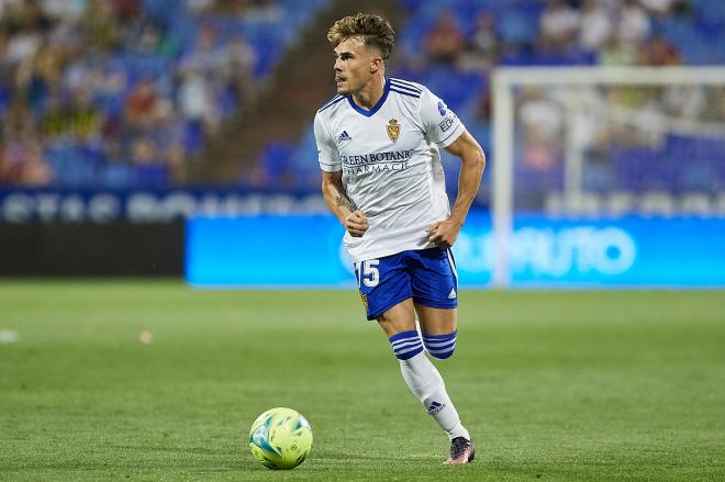 Chavarría en un partido con el Real Zaragoza (Foto: Daniel Marzo).