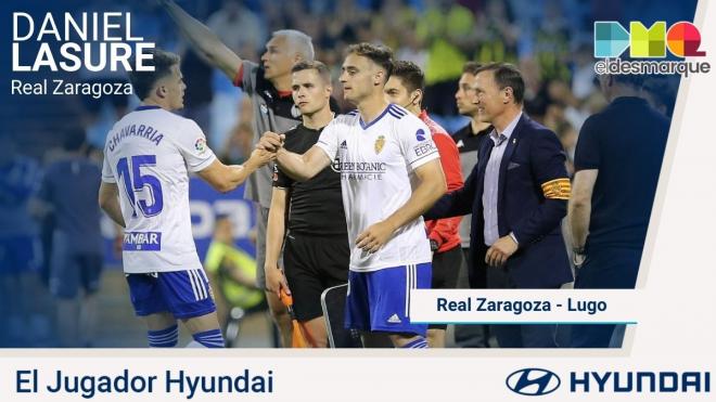 Daniel Lasure es nuestro Jugador Hyundai del Real Zaragoza-Lugo.