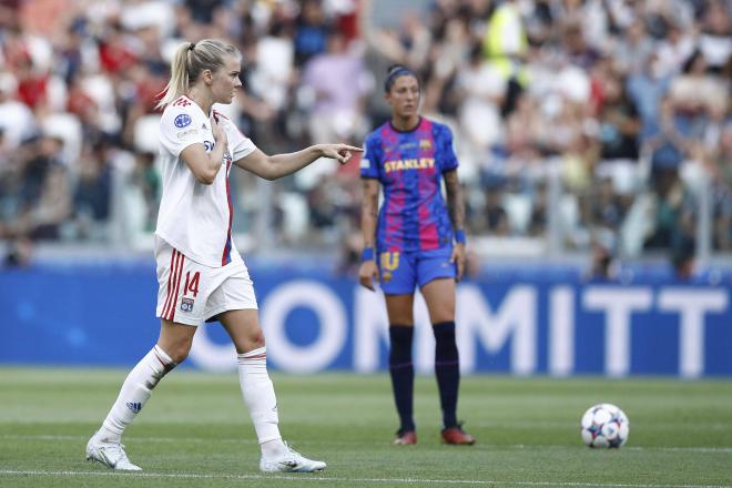 Ada Hegerberg celebra su gol ante el Barcelona (Foto: Cordon Press).