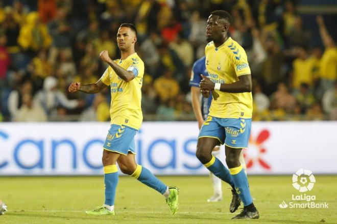 Jonathan Viera celebra un gol con Las Palmas (Foto: LaLiga).