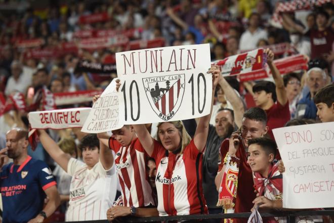 Aficionados rojiblancos en el Sánchez Pizjuán en el Sevilla FC-Athletic Club (Foto: Kike Hurtado)