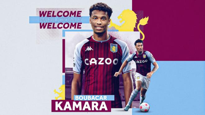 El Aston Villa hace oficial el fichaje de Boubacar Kamara, ex del Olympique Marsella.