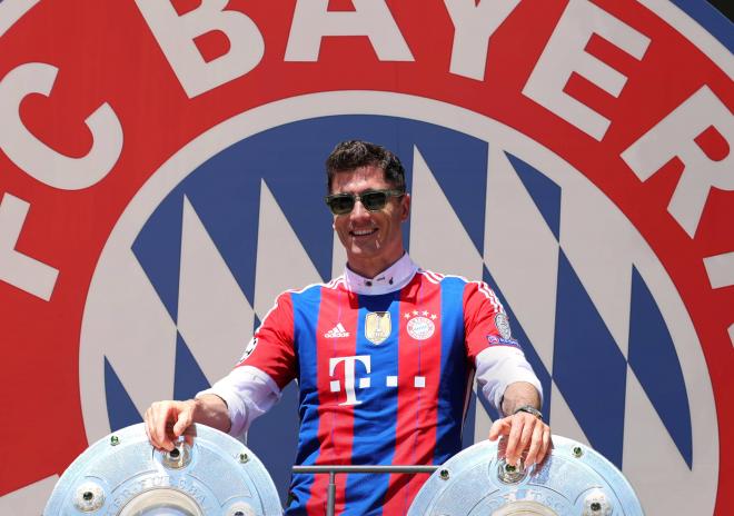 Robert Lewandowski, en un acto con el Bayern Múnich (Foto: Cordon Press)l