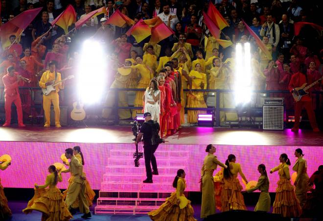 Actuación de Camila Cabello en la final de Champions (FOTO: Cordón Press).