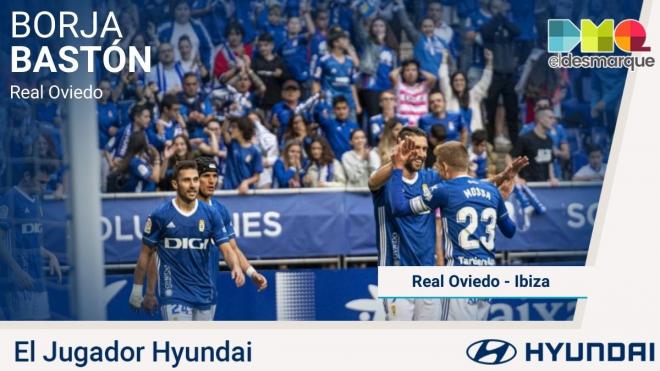 Borja Bastón es el Jugador Hyundai del Real Oviedo-Ibiza.