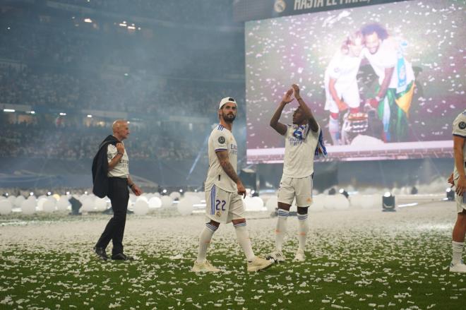 Isco Alarcón, en el Bernabéu durante la fiesta por ganar la Champions (Foto: Cordon Press).