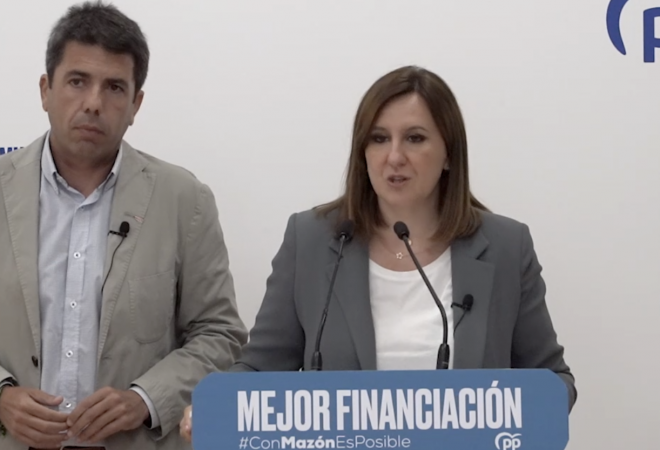 Maria José Catalá y a su izquierda Carlos Mazón analizaron la destitución de Anil Murthy