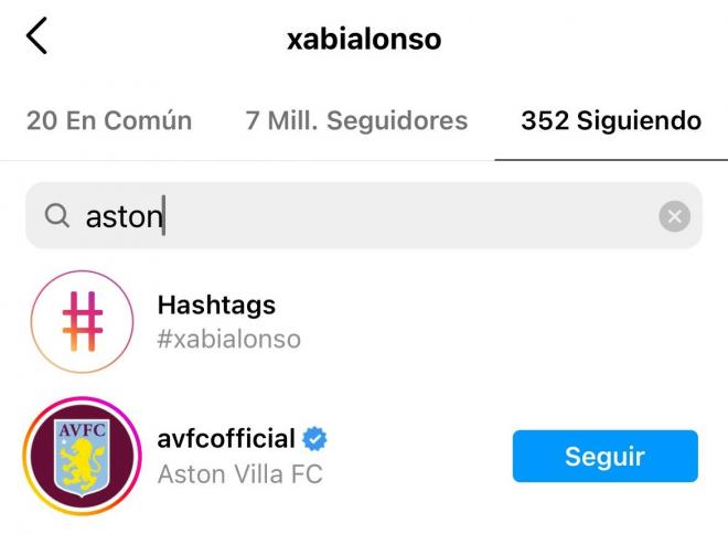 Captura de pantalla de la cuenta oficial de Xabi Alonso en Instagram.