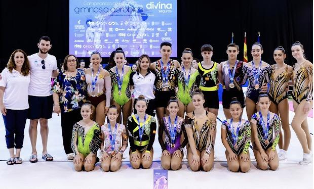 Abetmar Burjassot y Aerobic Montcada logran el oro y el bronce en el Nacional