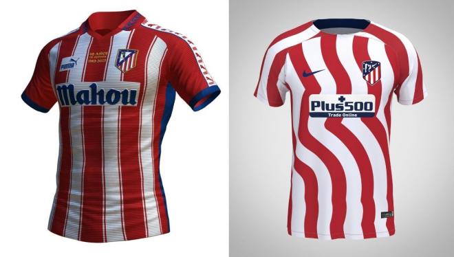 La camiseta alternativa en redes para el Atlético de Madrid y la titular de la 22/23.