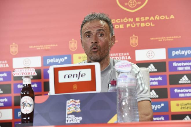 Luis Enrique, en sala de prensa (Foto: Kiko Hurtado).