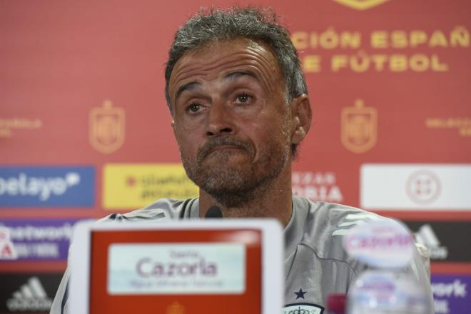 Luis Enrique, en sala de prensa (Foto: Kiko Hurtado).