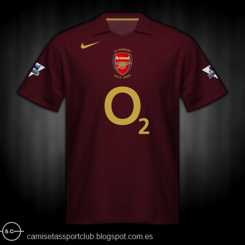 Camiseta del Arsenal de la temporada 05/06.