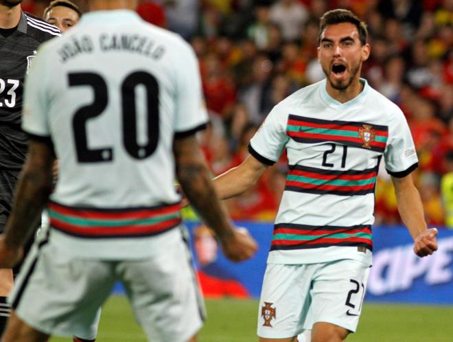 Ricardo Horta celebra su gol en el España-Portugal (Foto: Cordon Press).