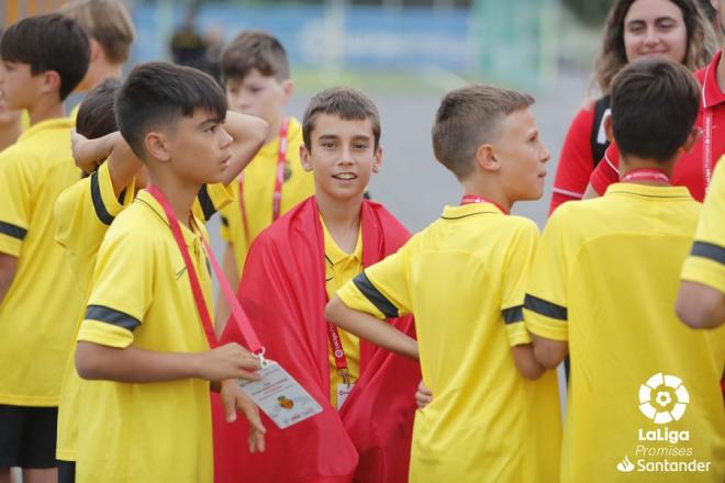 La ilusión en la cara de los pequeños que sueñan con ser futbolistas.