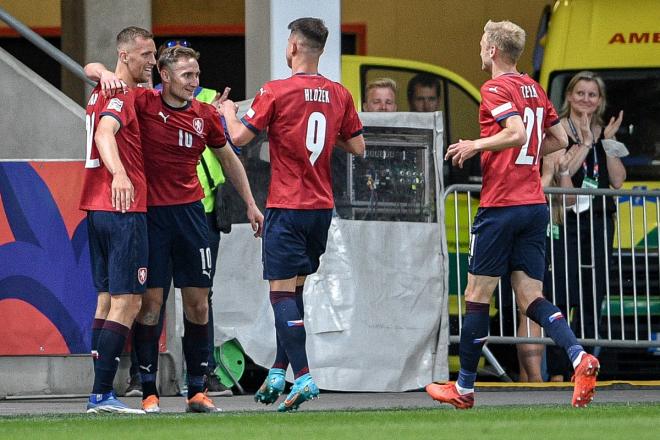 Kuchta celebra un gol con la República Checa ante Suiza (Foto: Cordon Press).