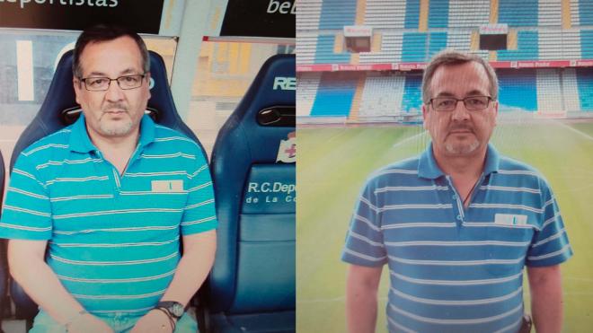 Antonio en una de sus visitas a Riazor