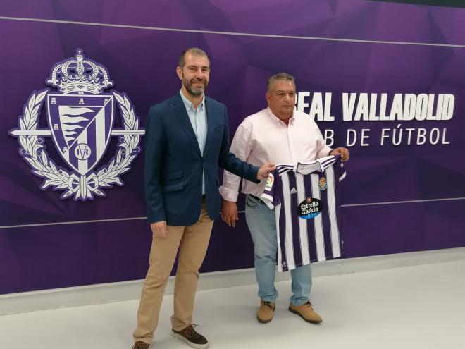 David Espinar junto a Alfonso González, Presidente del CD Villa Simancas
