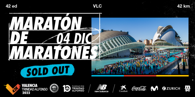 Maratón Valencia agota los 30.000 dorsales de su 42 edición a seis meses de la prueba