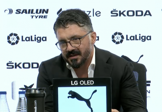 Gattuso, durante su etapa como entrenador del Valencia.