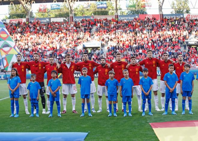 Once titular ante Suiza (FOTO: @SeFutbol).